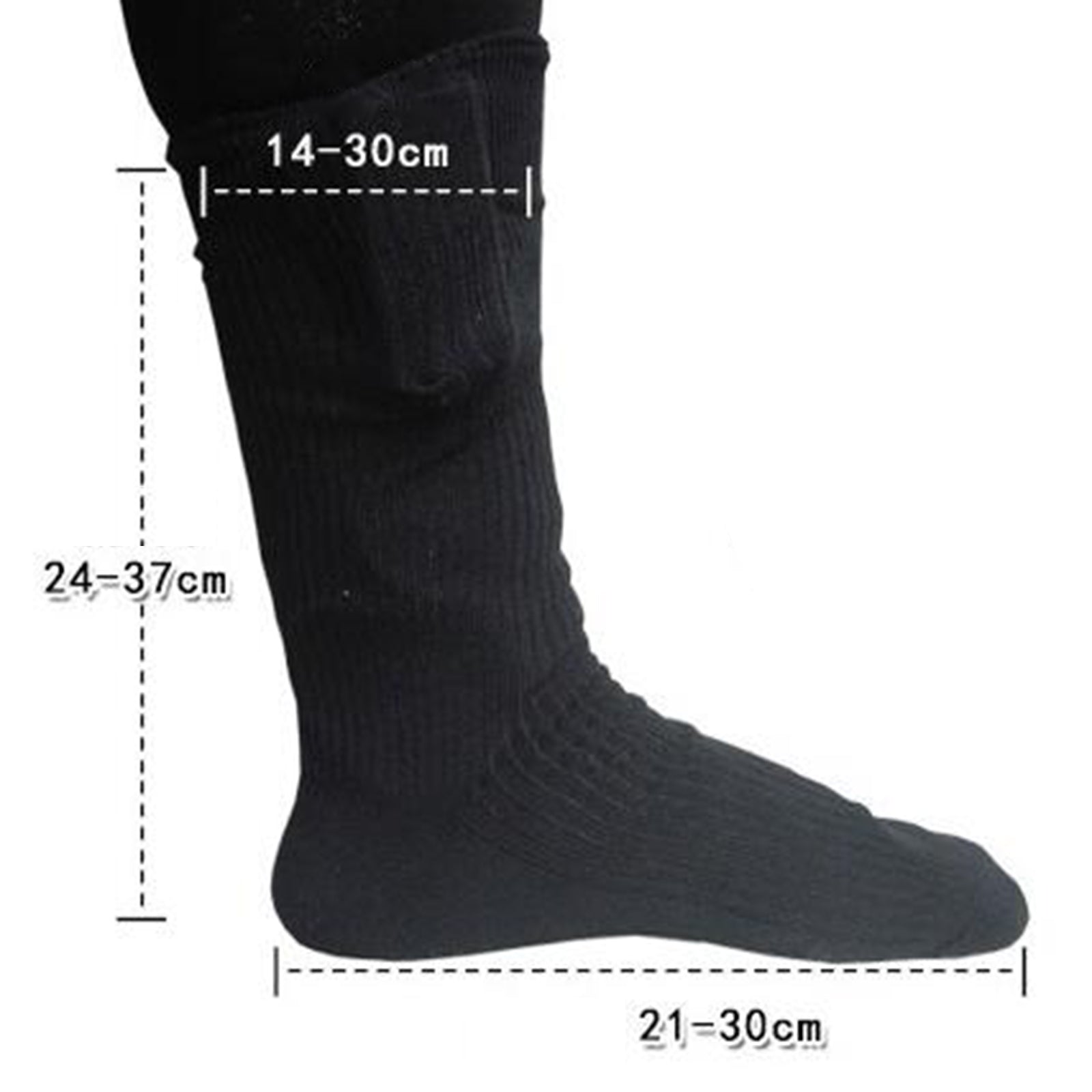 2x Unisex Electric Heated Sock with Battery Box Foot Warmer for Cycling with remote