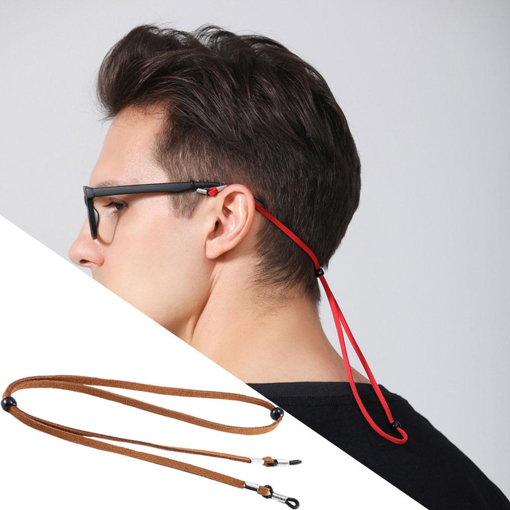 Eyeglass Strap Non-Slip Stretchy Universal Rope Eyewear Retainer Sports Light Brown