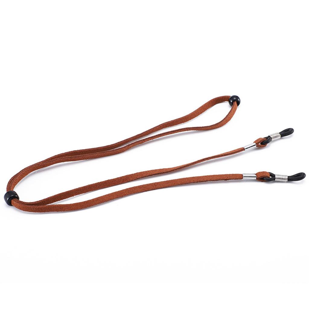 Eyeglass Strap Non-Slip Stretchy Universal Rope Eyewear Retainer Sports Dark Brown
