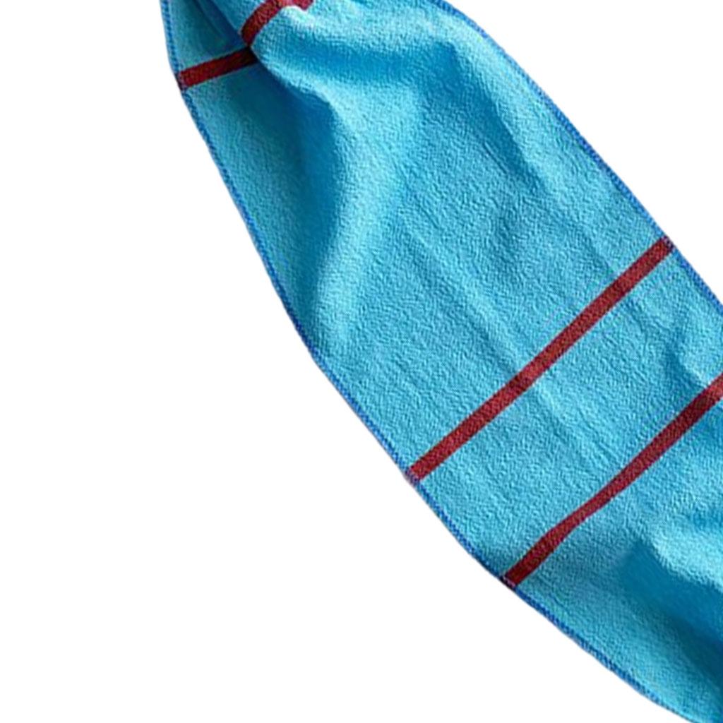Exfoliating Washcloth Bath Towel Deep Clean Skin Back Scrub Massage Blue