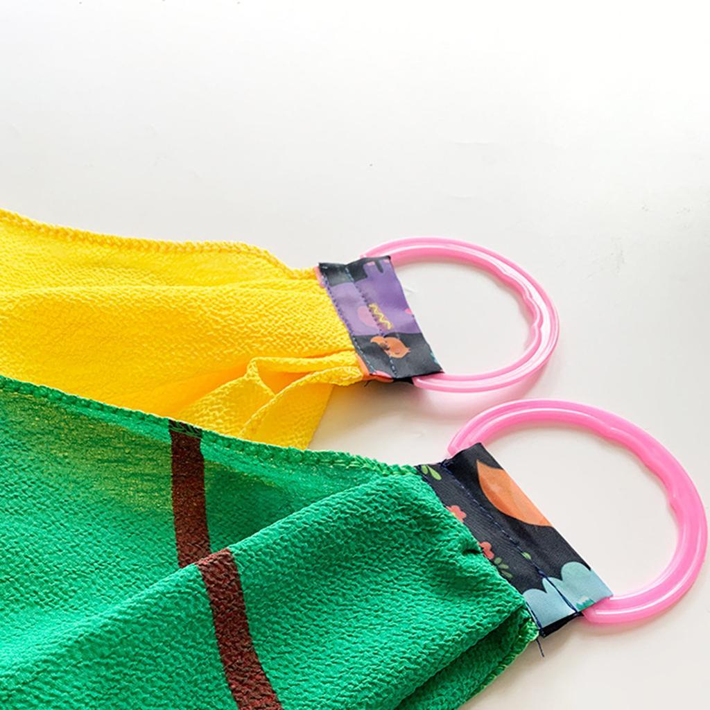 Exfoliating Washcloth Bath Towel Deep Clean Skin Back Scrub Massage Yellow