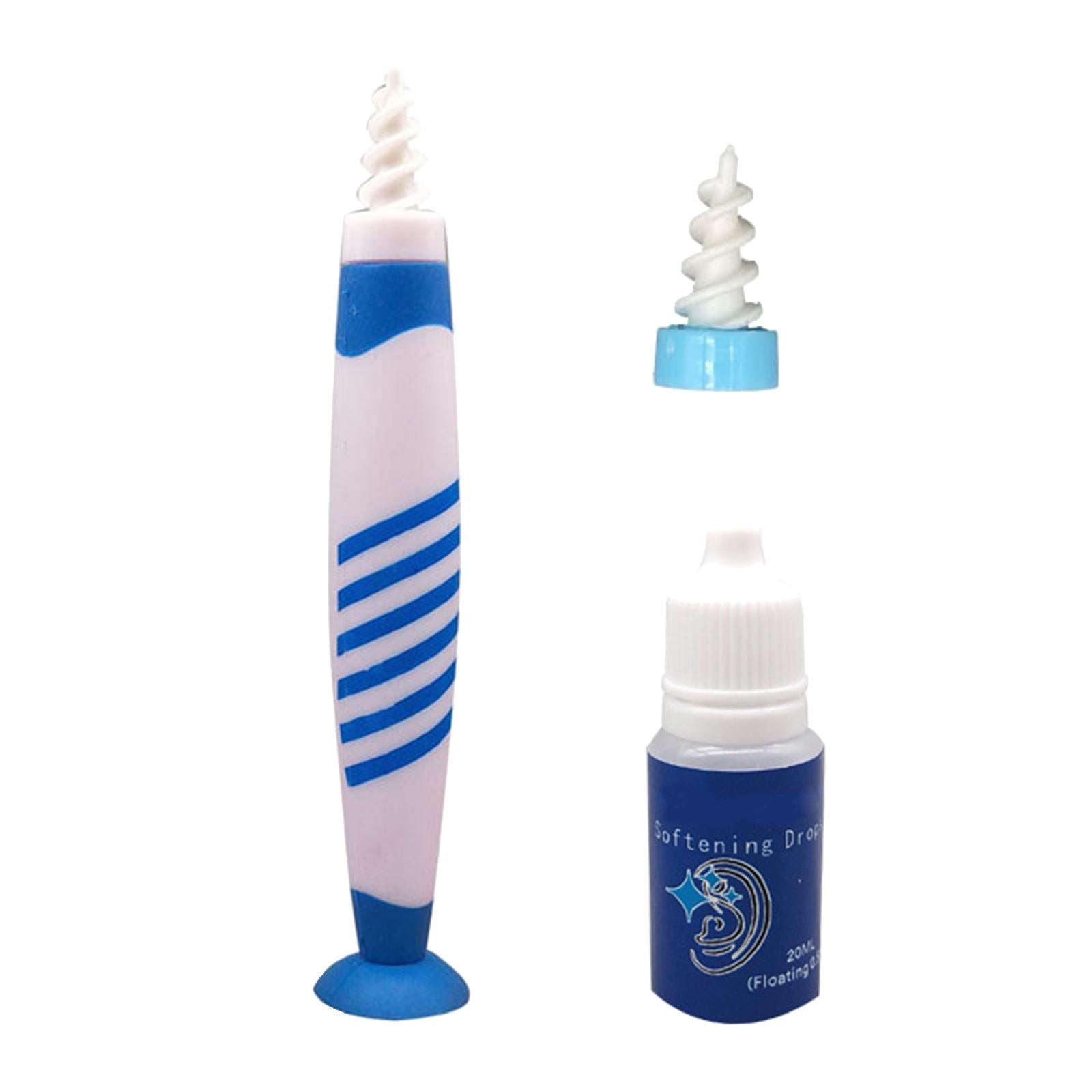 Safe Ear Wax Remover Ear Plugs Hearing Aid Health Soft Reusable for Kids Blue Stripe