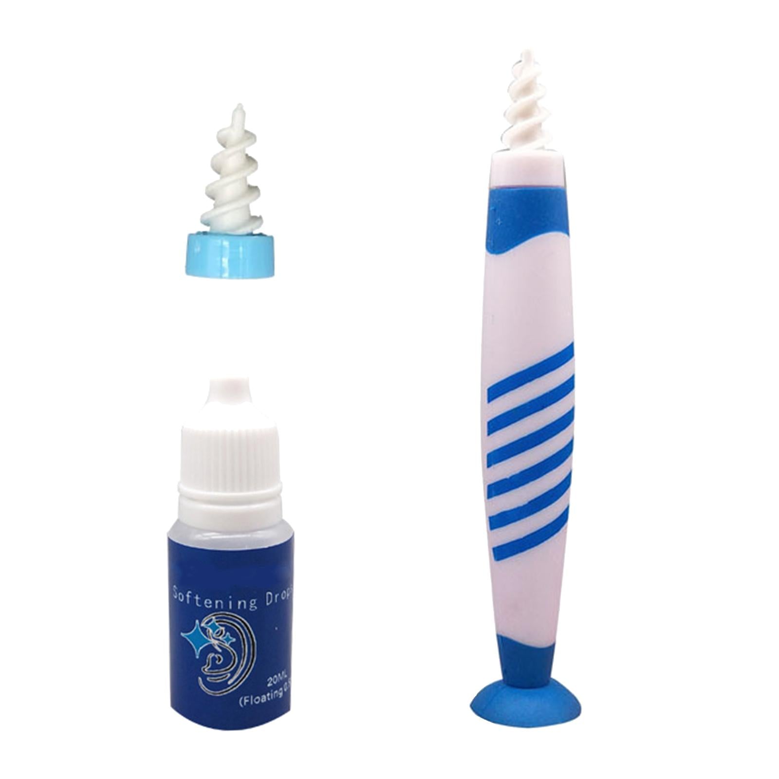 Safe Ear Wax Remover Ear Plugs Hearing Aid Health Soft Reusable for Kids Blue Stripe
