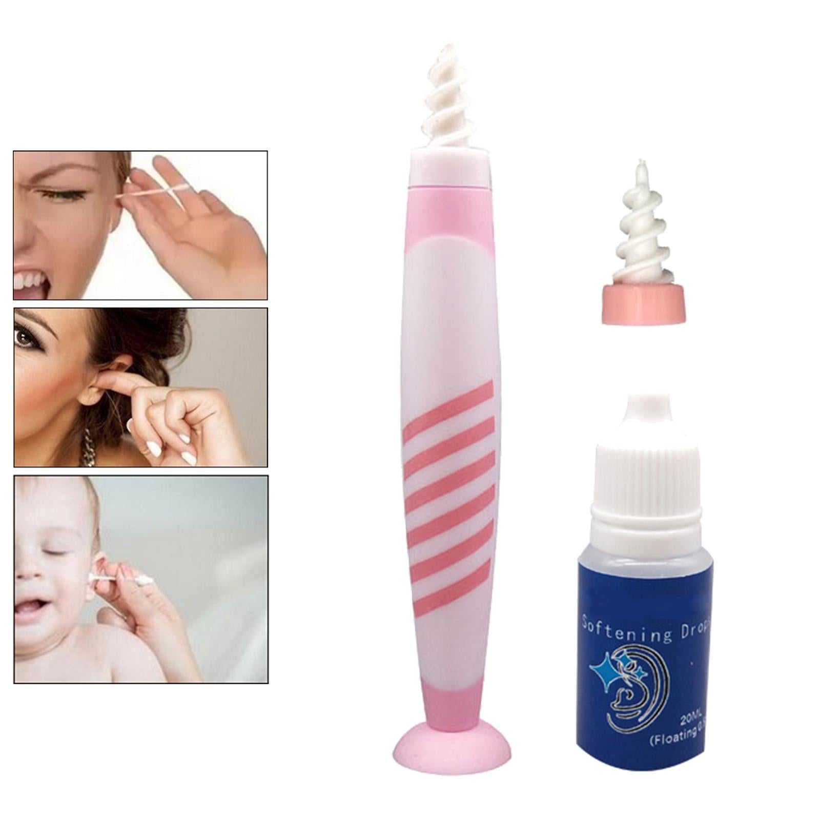 Safe Ear Wax Remover Ear Plugs Hearing Aid Health Soft Reusable for Kids Pink Stripe