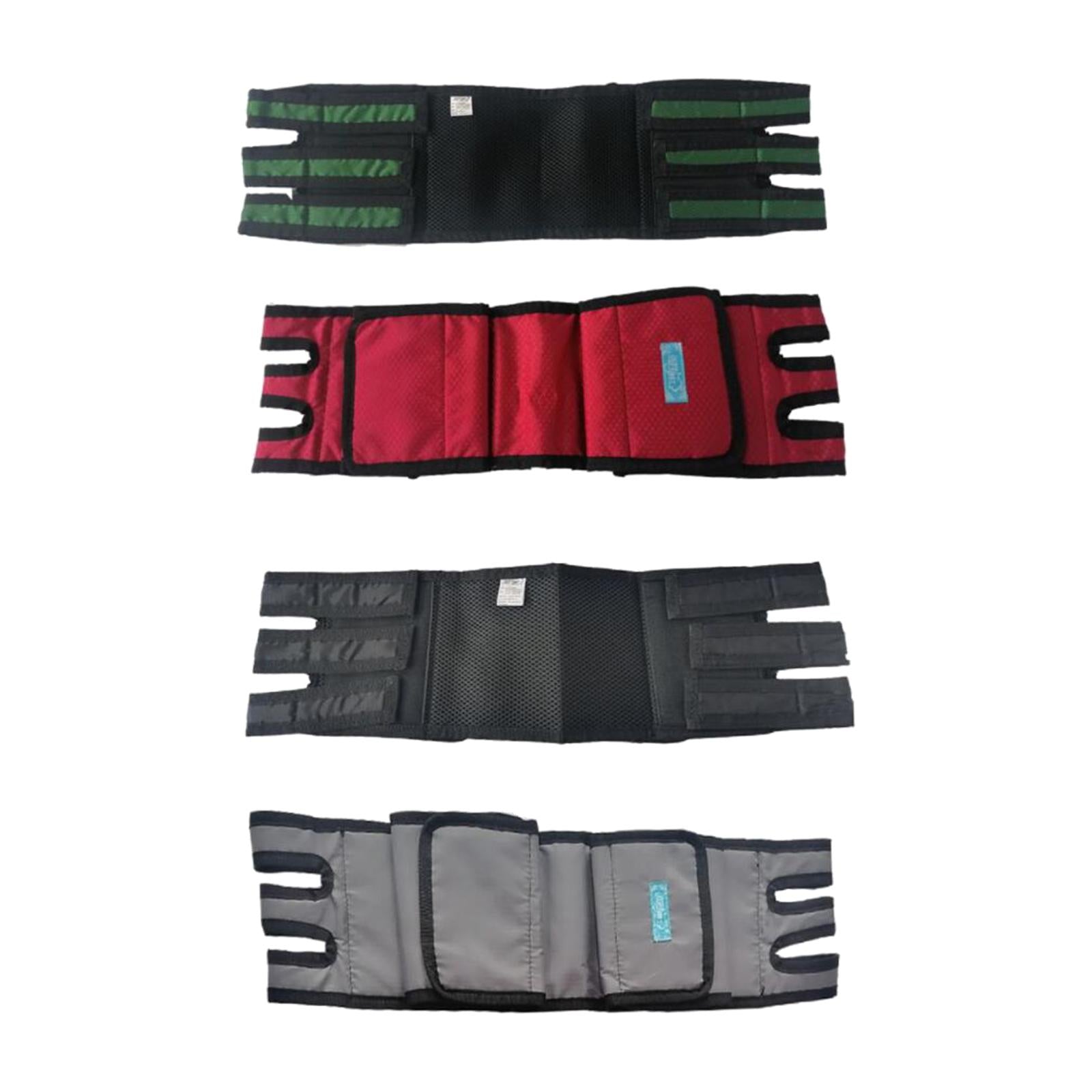 Wheelchair Footrest Leg Support Straps Adjustable for Elderly Adult Red