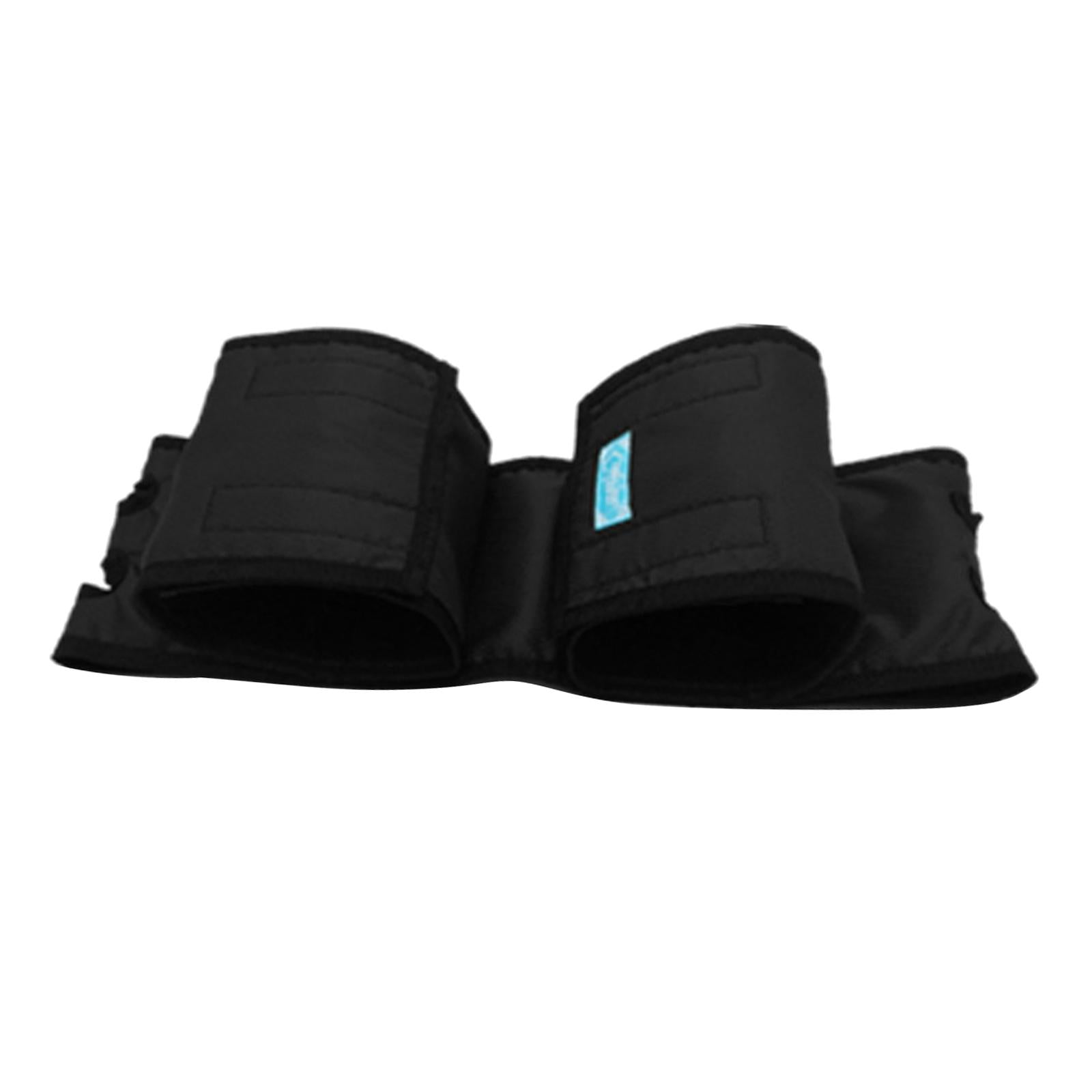 Wheelchair Footrest Leg Support Straps Adjustable for Elderly Adult Black