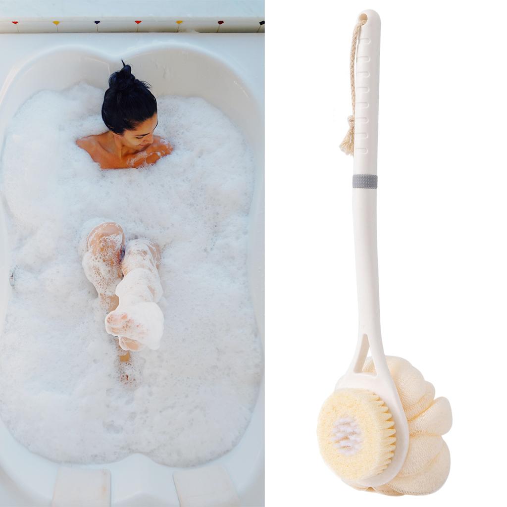 Bath Brush Exfoliating Body Clean Gentle Massage for Shower Adult Men white