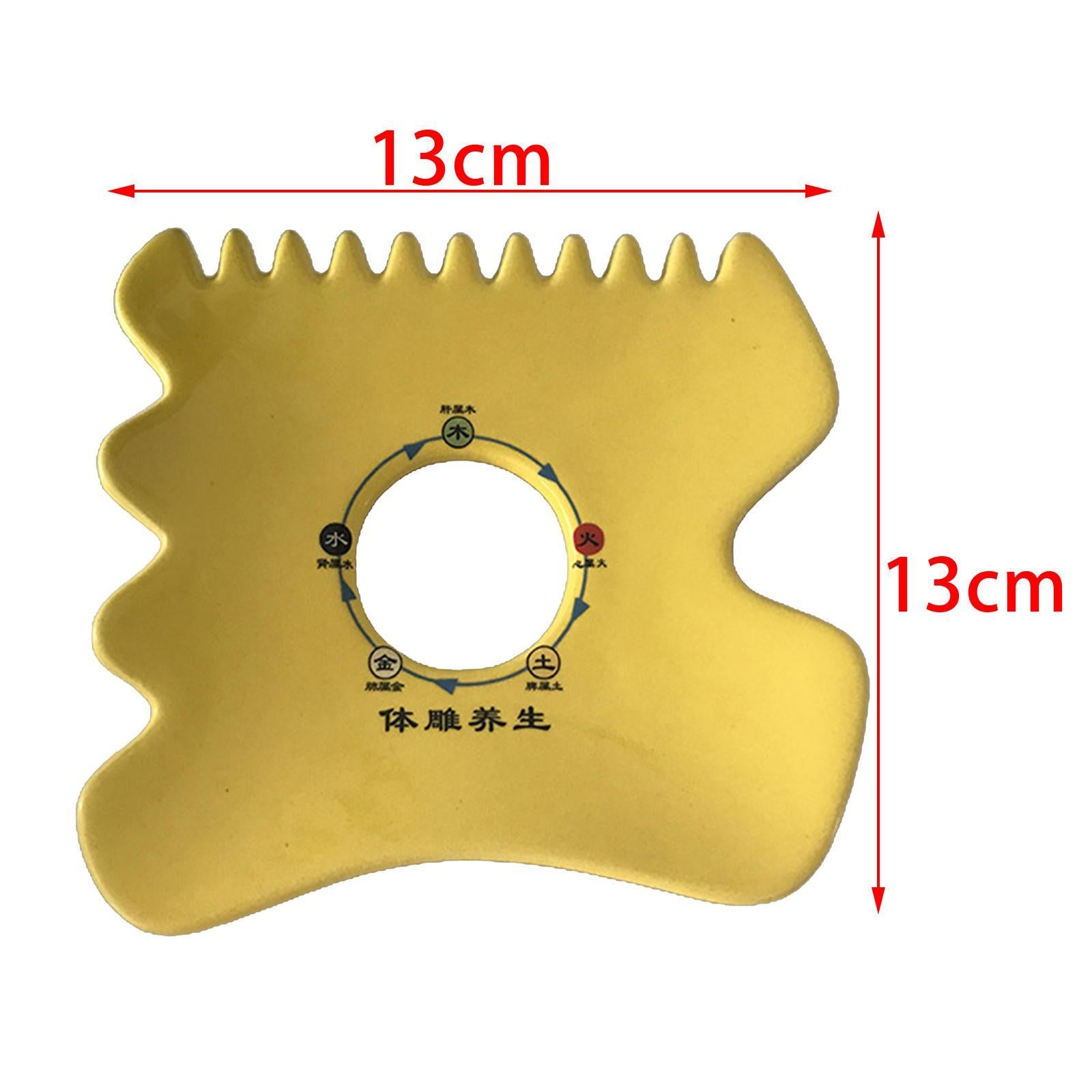 Scraping Board Skincare Sets for Shoulders Feet Relieve Muscle Tensions Yellow