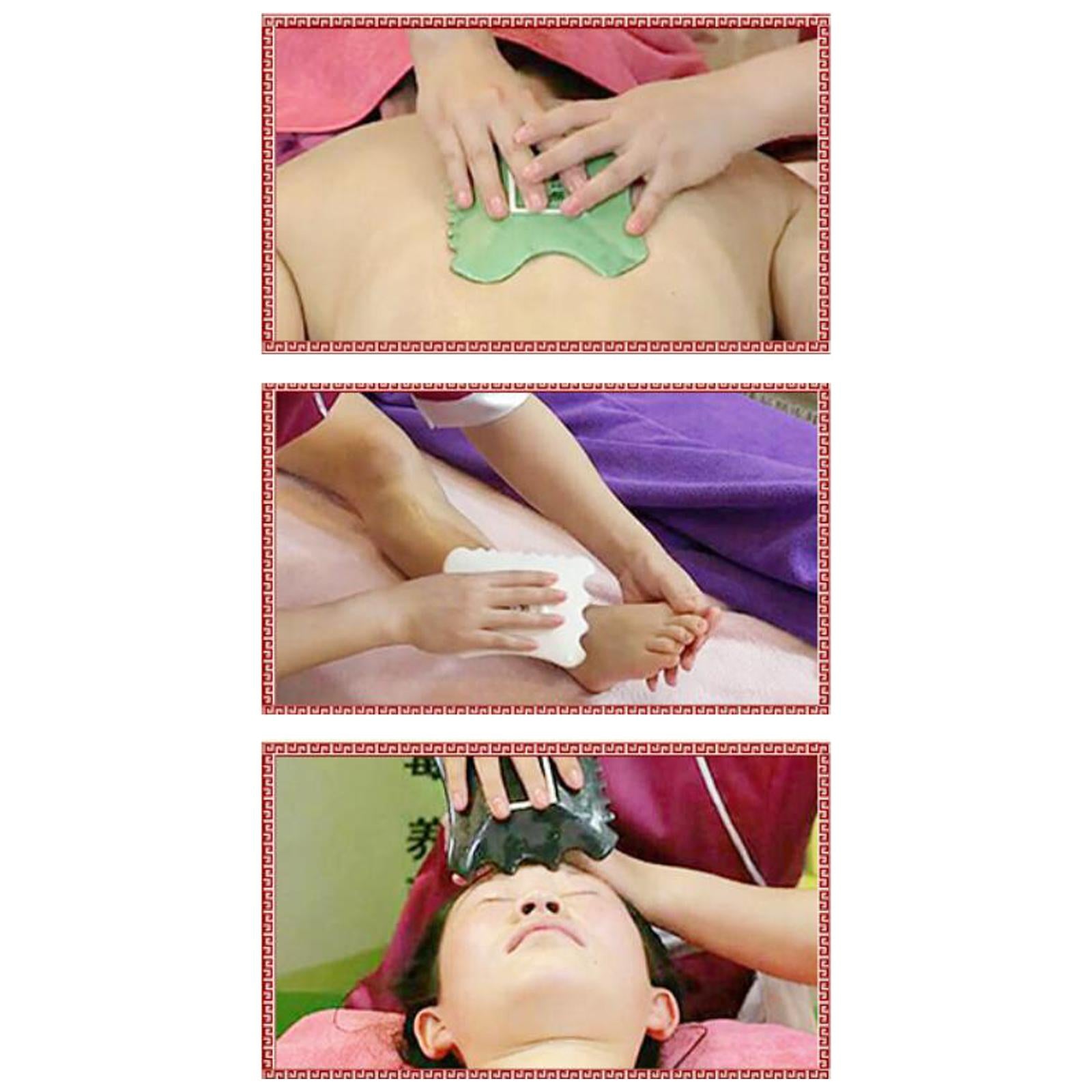 Scraping Board Skincare Sets for Shoulders Feet Relieve Muscle Tensions Green