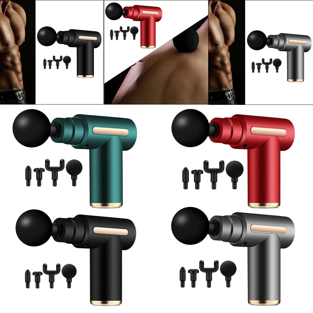 Muscle Massage Gun Percussion Massager Portable 6 Speed for Type-C Charge Black