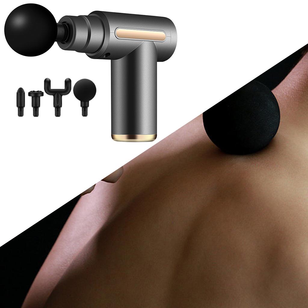 Muscle Massage Gun Percussion Massager Portable 6 Speed for Type-C Charge Gray