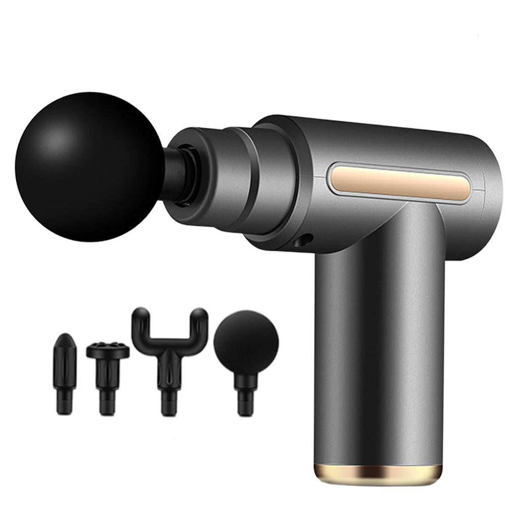 Muscle Massage Gun Percussion Massager Portable 6 Speed for Type-C Charge Gray