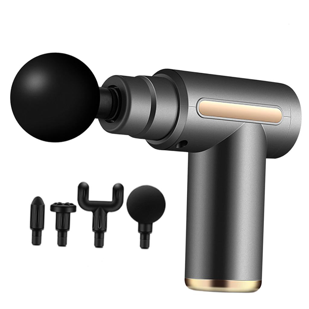 Muscle Massage Gun Percussion Massager Portable 6 Speed for Type-C Charge Gray