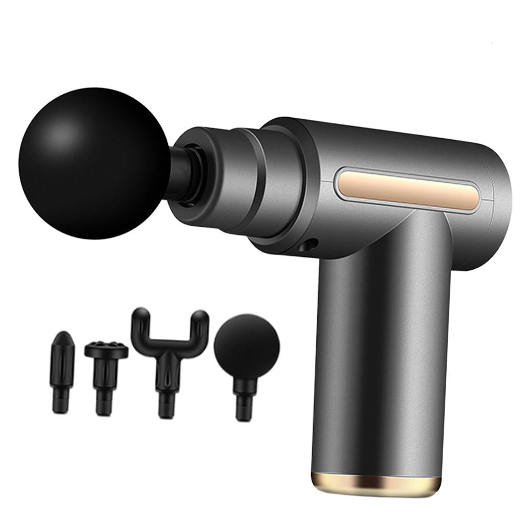 Muscle Massage Gun Percussion Massager Portable 6 Speed for Type-C Charge Gray