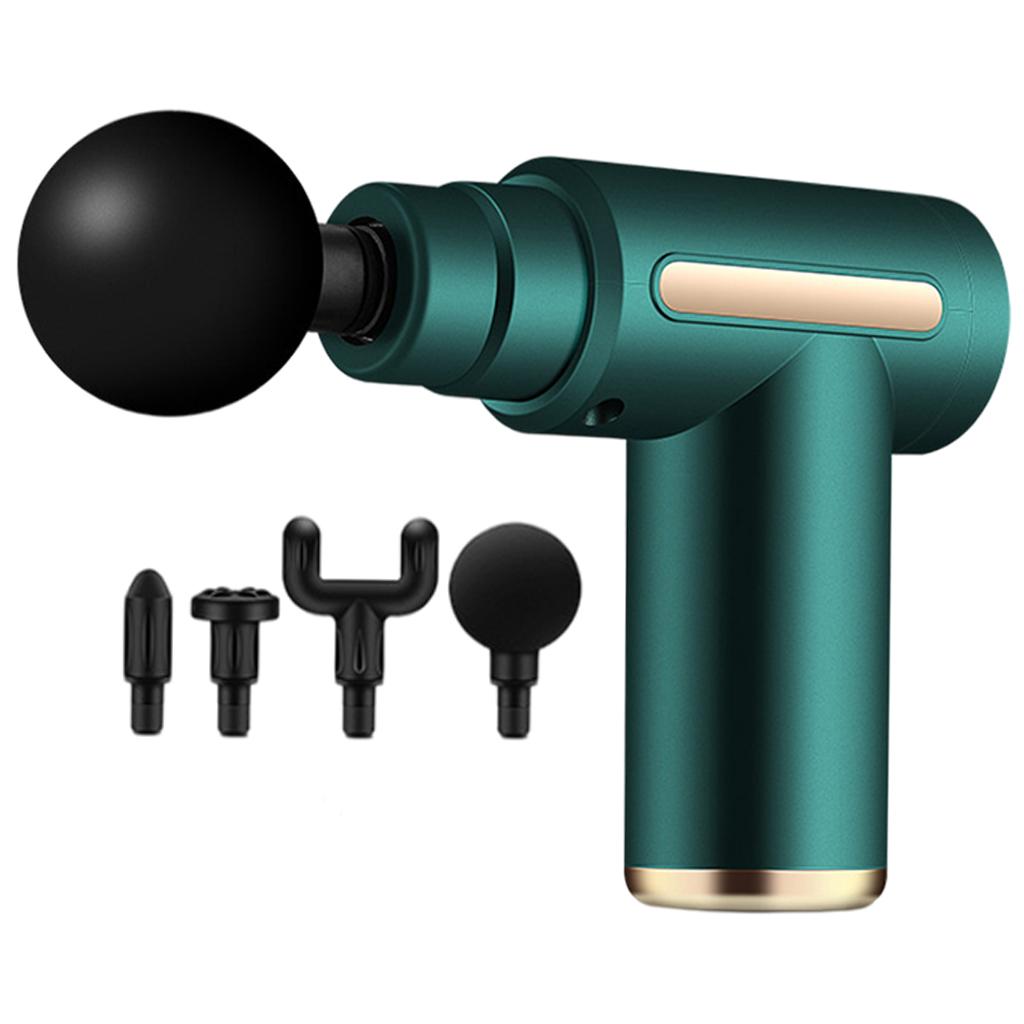 Muscle Massage Gun Percussion Massager Portable 6 Speed for Type-C Charge Green