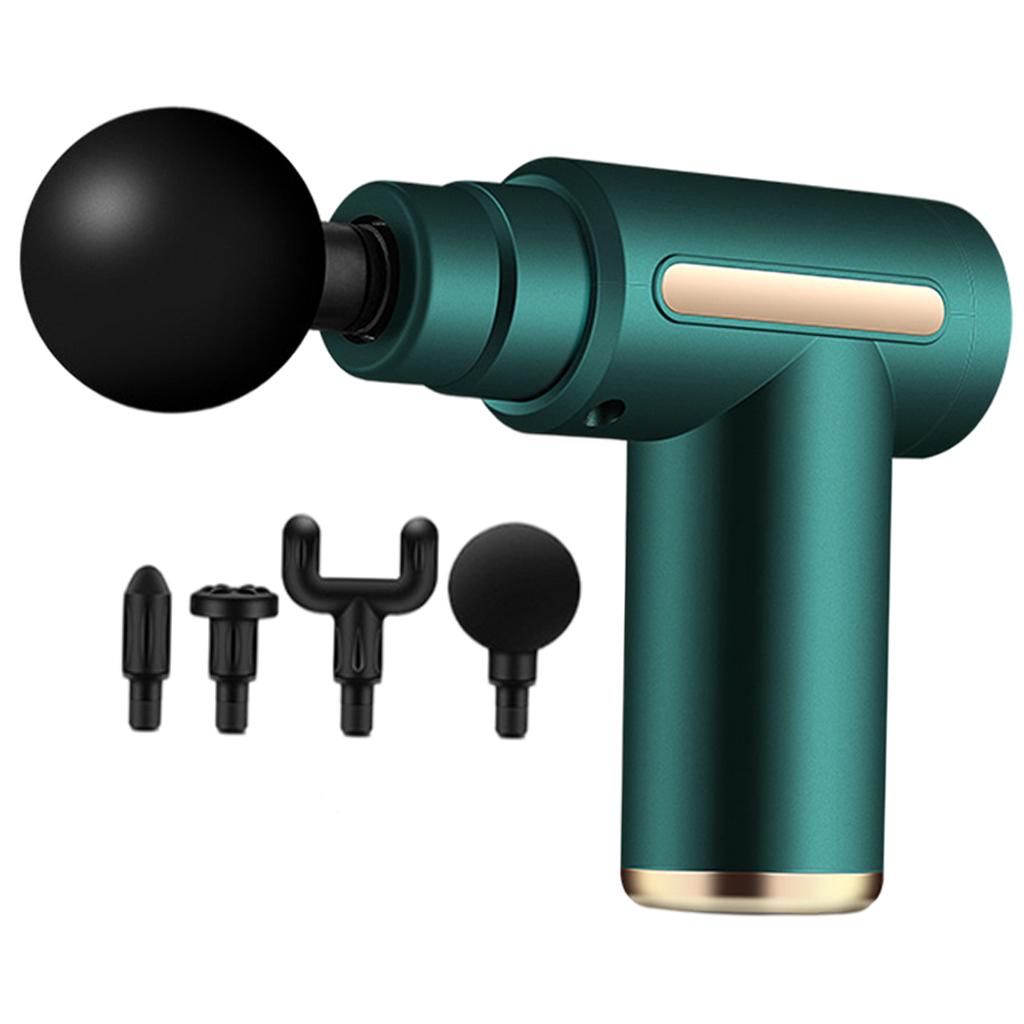 Muscle Massage Gun Percussion Massager Portable 6 Speed for Type-C Charge Green