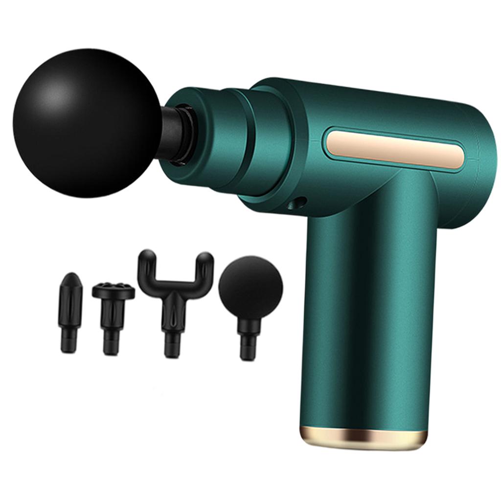 Muscle Massage Gun Percussion Massager Portable 6 Speed for Type-C Charge Green