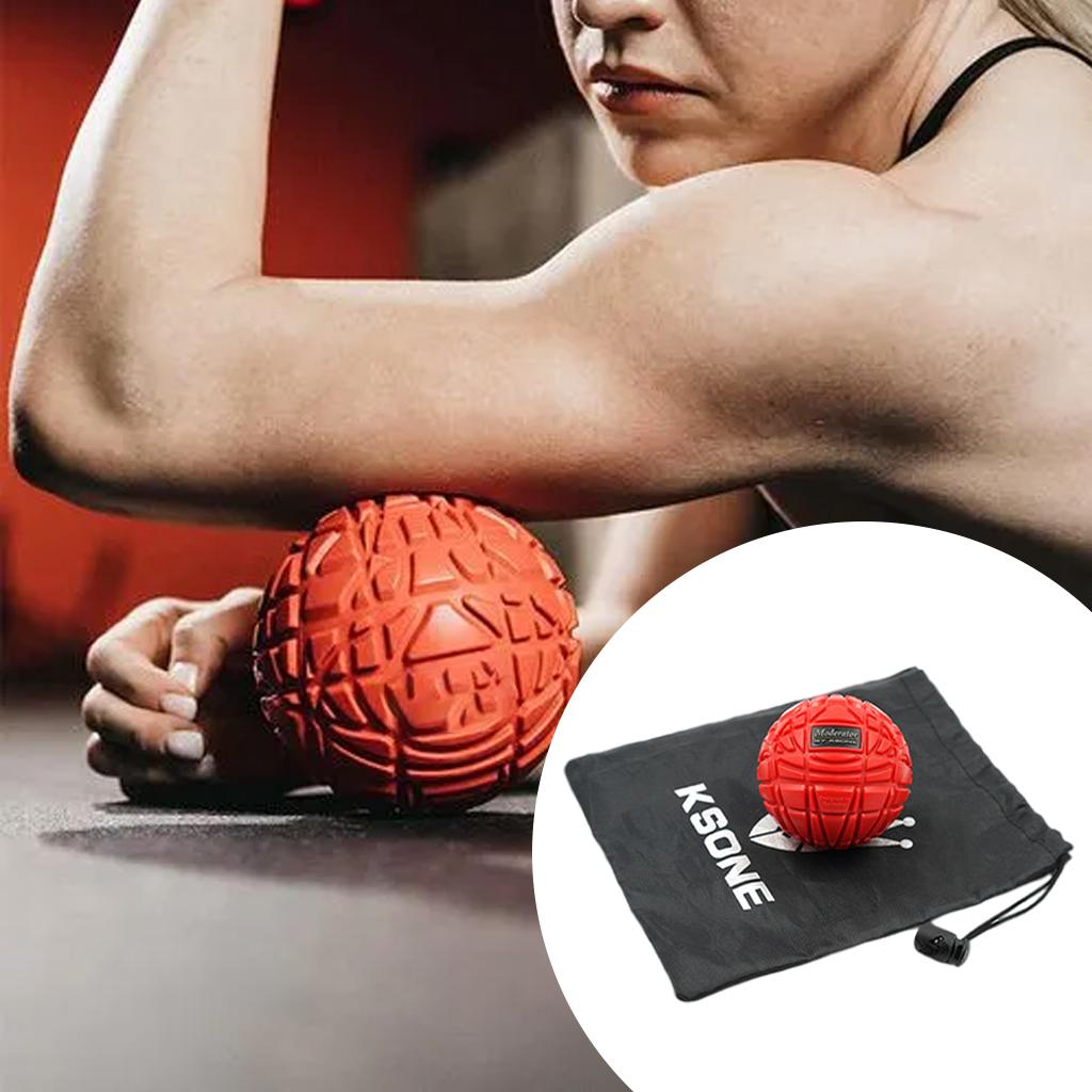 Muscle Max Massage Ball for Fascial Relaxation Relax Tight Muscle 8cm red