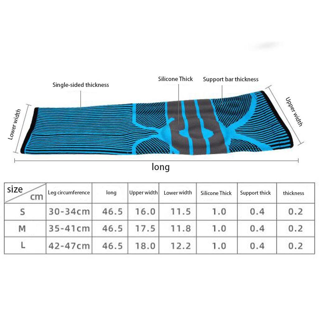 Knee Braces Support Protector Leg Sleeves for Men Women  Blue L