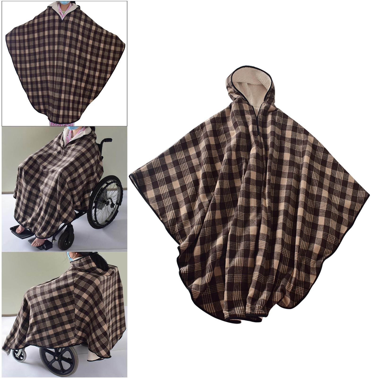 Wheelchair Poncho Warm Soft Blanket for The Aged Patients Leg Protection