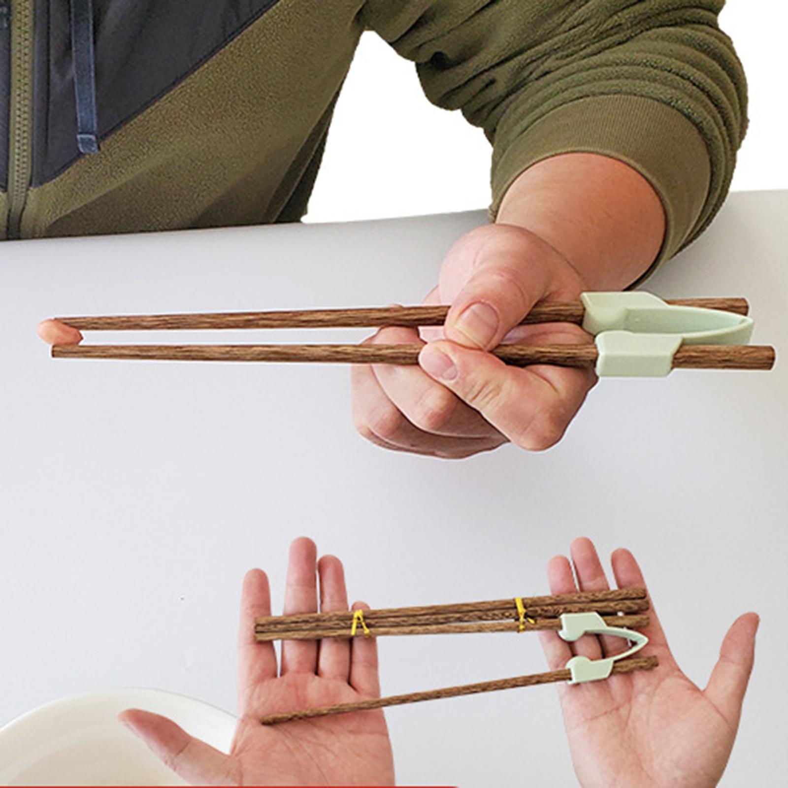 Chopsticks Aided Tableware Recovery Wood Replaceable Food Aid for Elderly