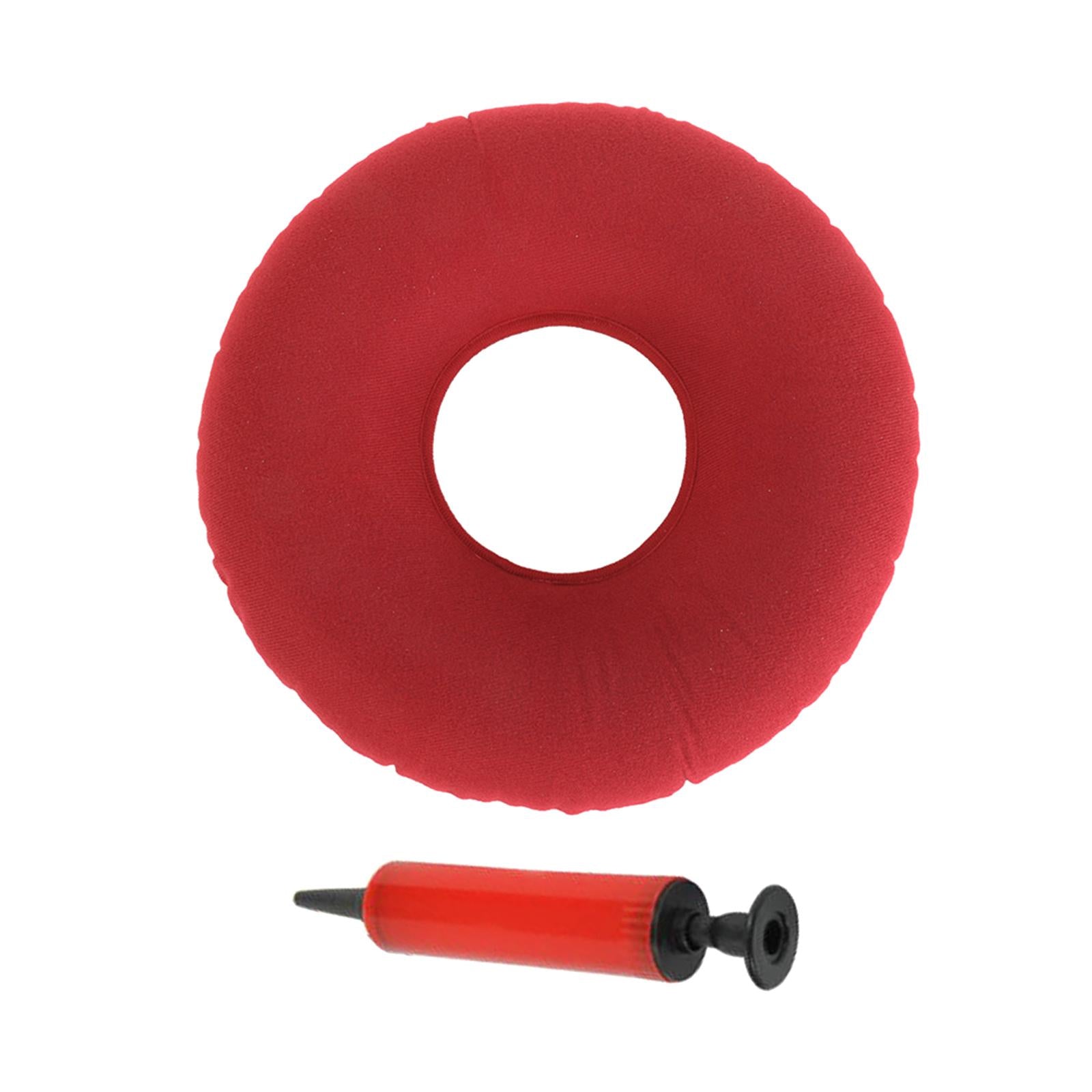 Inflatable Donut Cushion Bed Sores Seat Pad 15'' for Pregnancy Postpartum Red