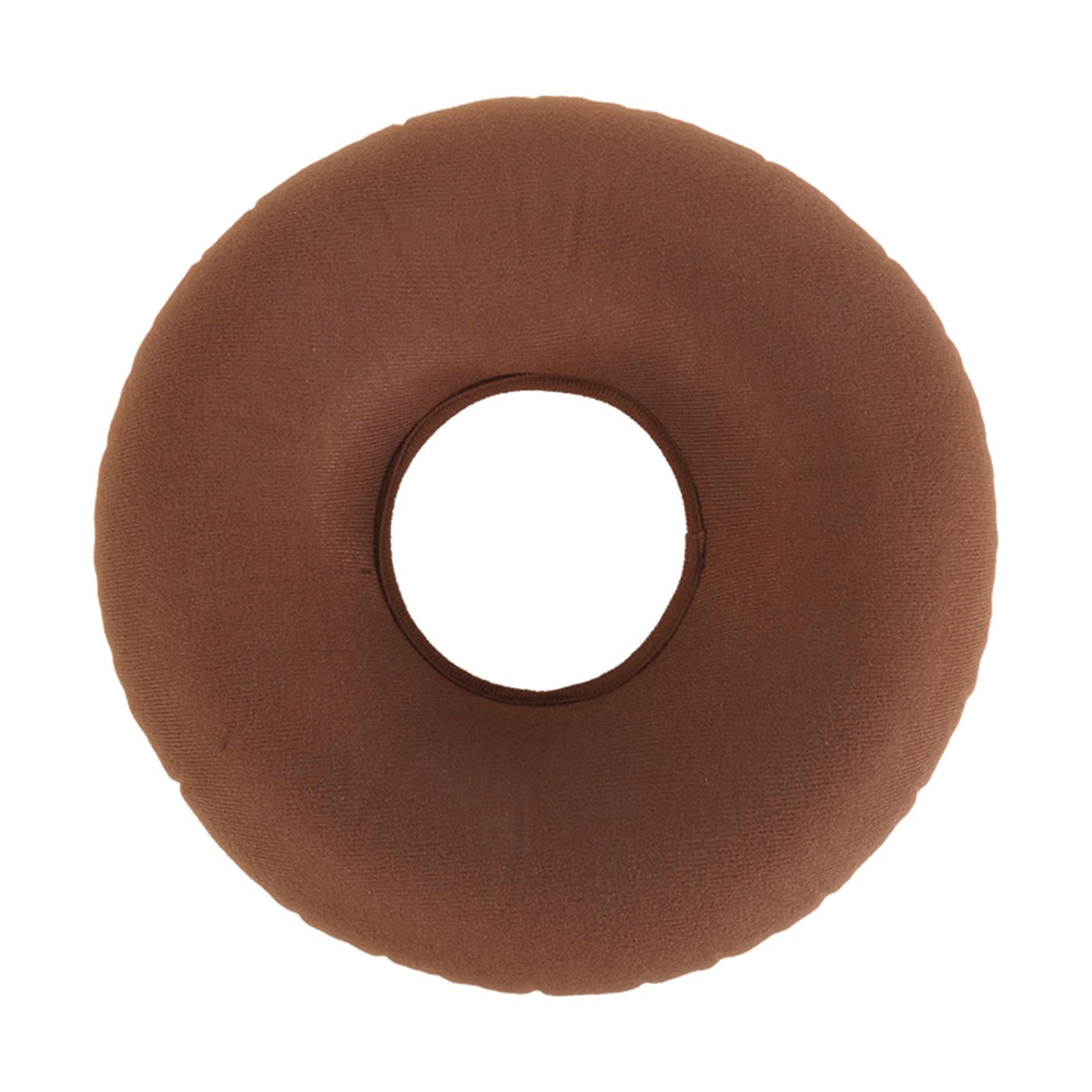 Inflatable Donut Cushion Bed Sores Seat Pad 15'' for Pregnancy Postpartum Coffee