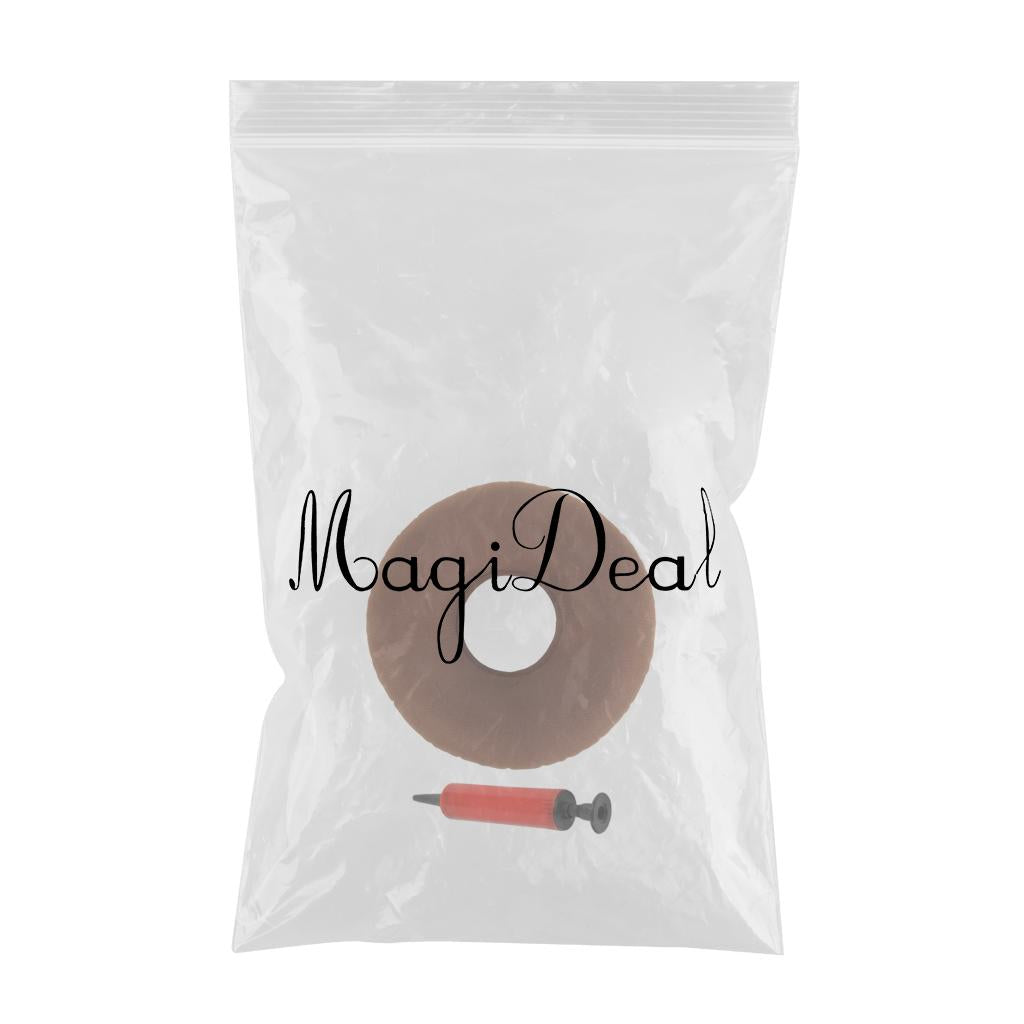 Inflatable Donut Cushion Bed Sores Seat Pad 15'' for Pregnancy Postpartum Coffee