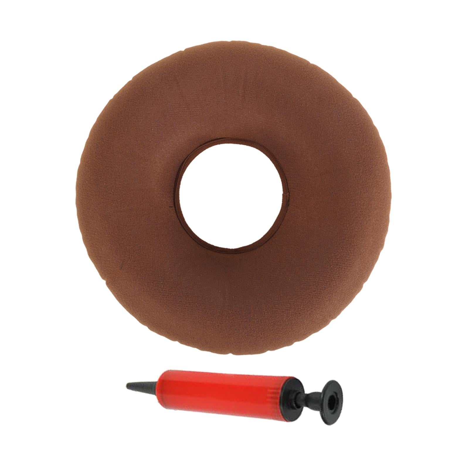 Inflatable Donut Cushion Bed Sores Seat Pad 15'' for Pregnancy Postpartum Coffee