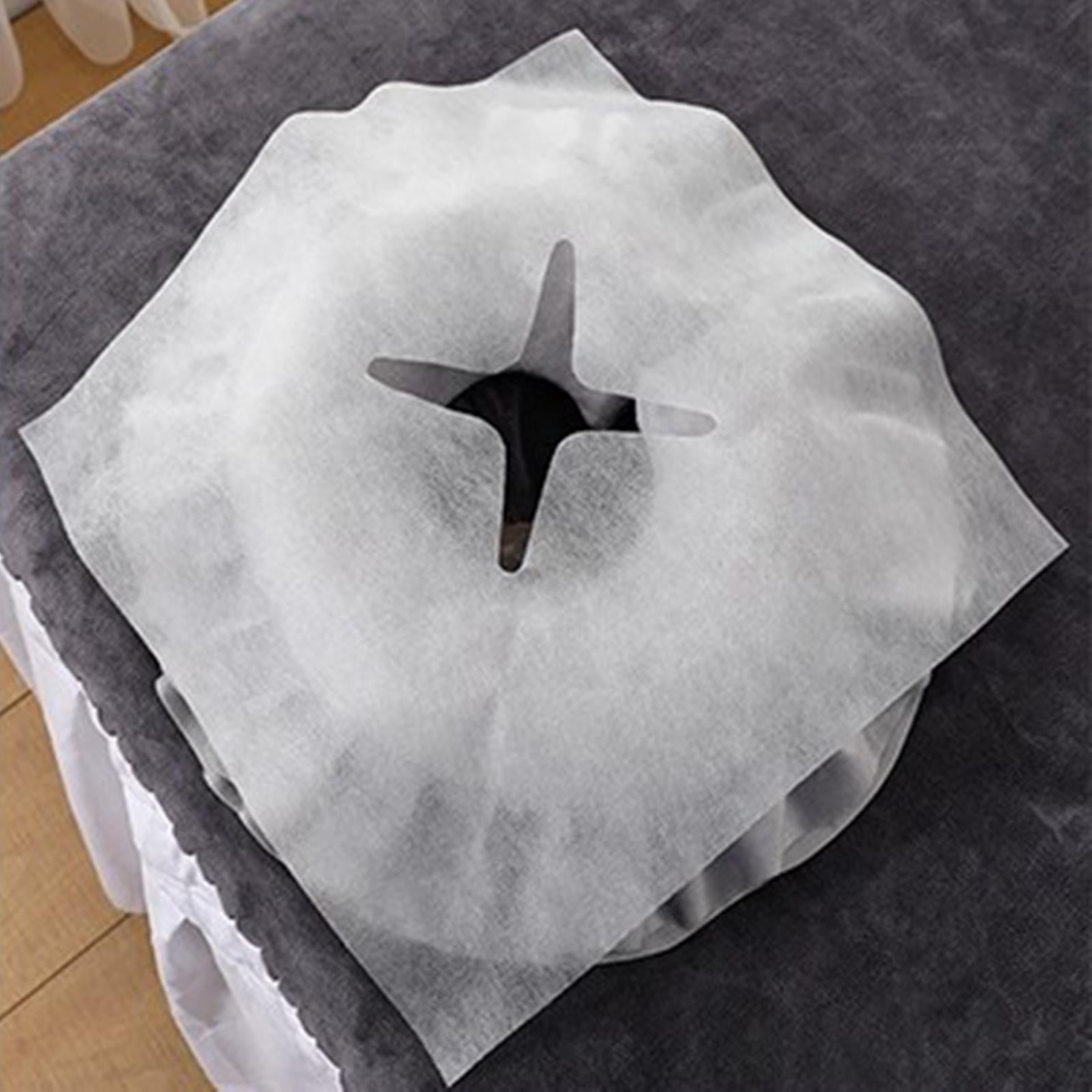 100Pcs Disposable Face Cradle Covers Microfiber for Massage Tables Chairs