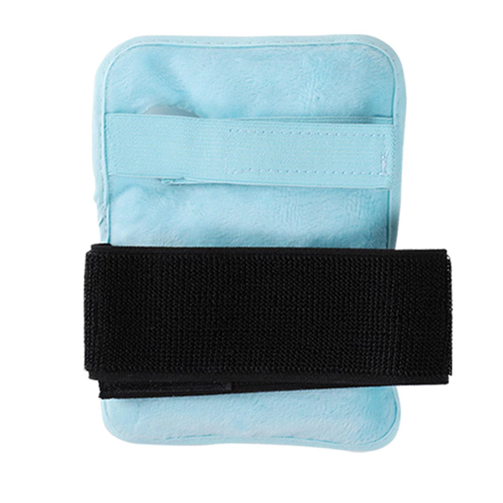 Heated Wristband 1 Pair Hot Compress Adjust Right Left Relax for Hand blue