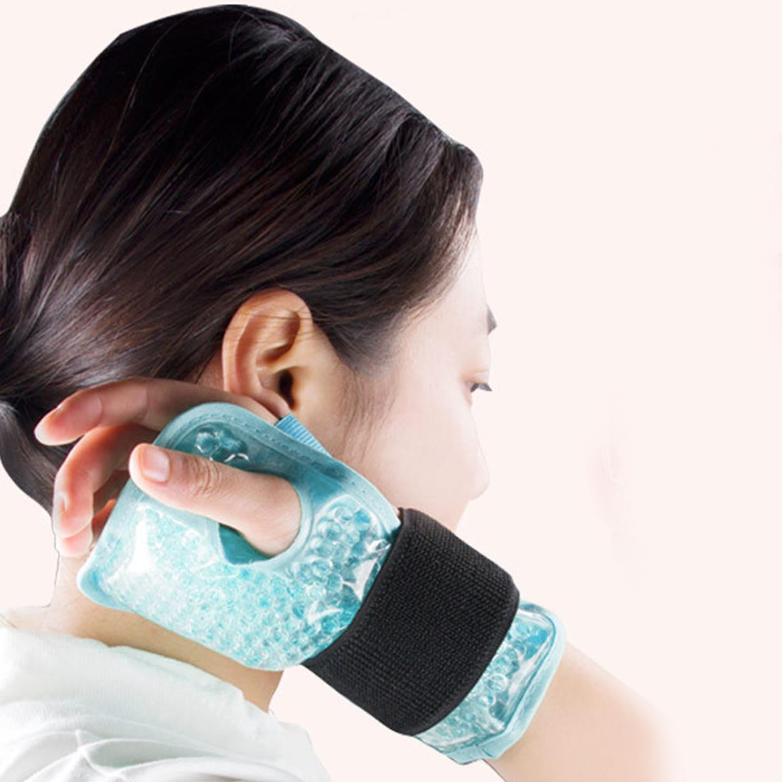 Heated Wristband 1 Pair Hot Compress Adjust Right Left Relax for Hand blue