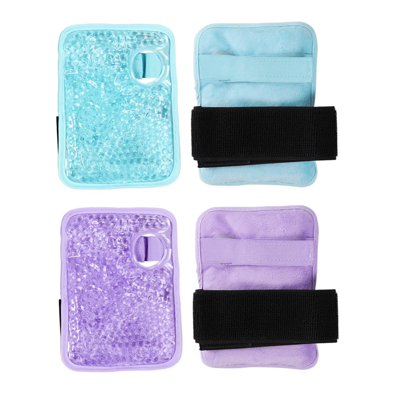 Heated Wristband 1 Pair Hot Compress Adjust Right Left Relax for Hand blue