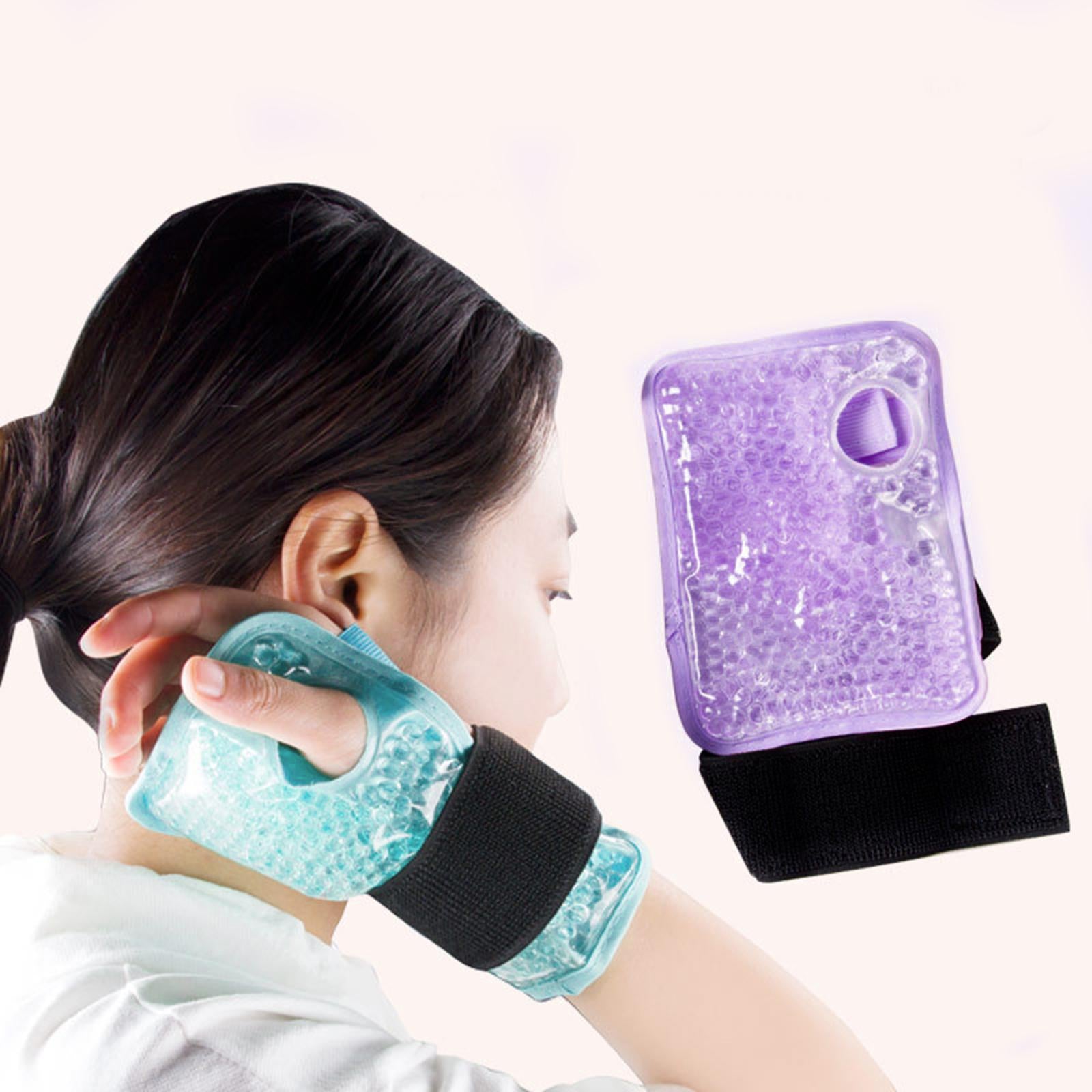 Heated Wristband 1 Pair Hot Compress Adjust Right Left Relax for Hand purple