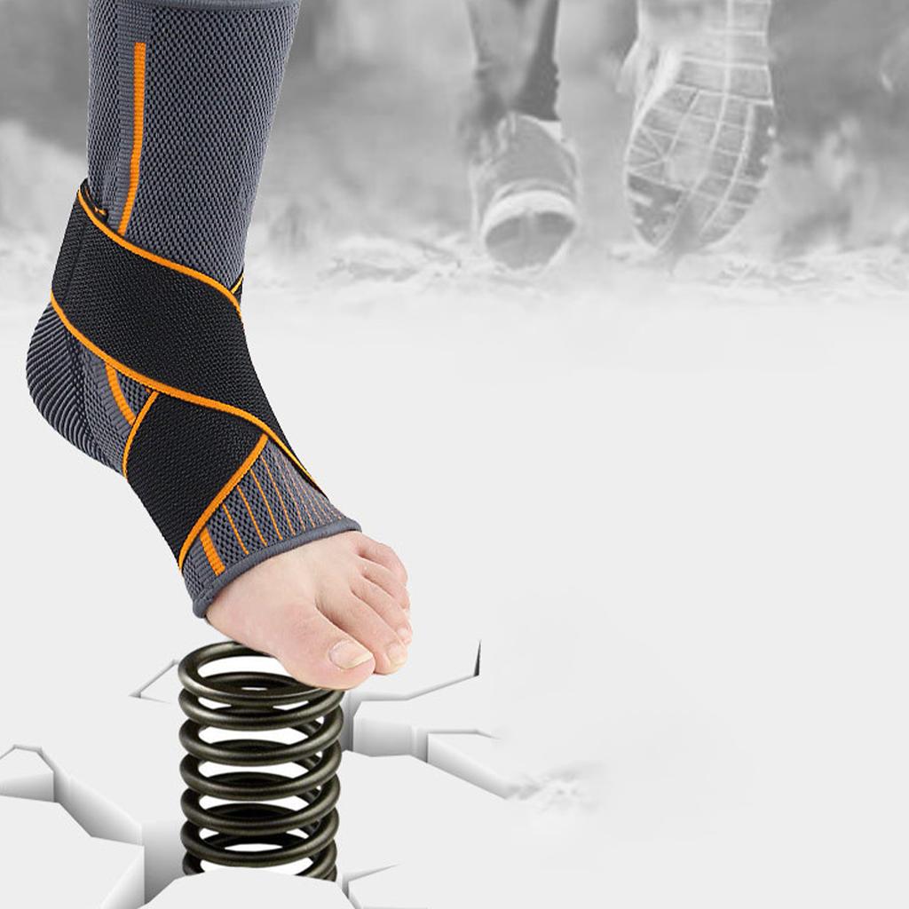 Adjustable Ankle Support Brace Elastic Foot Protection for Sports M 37-39