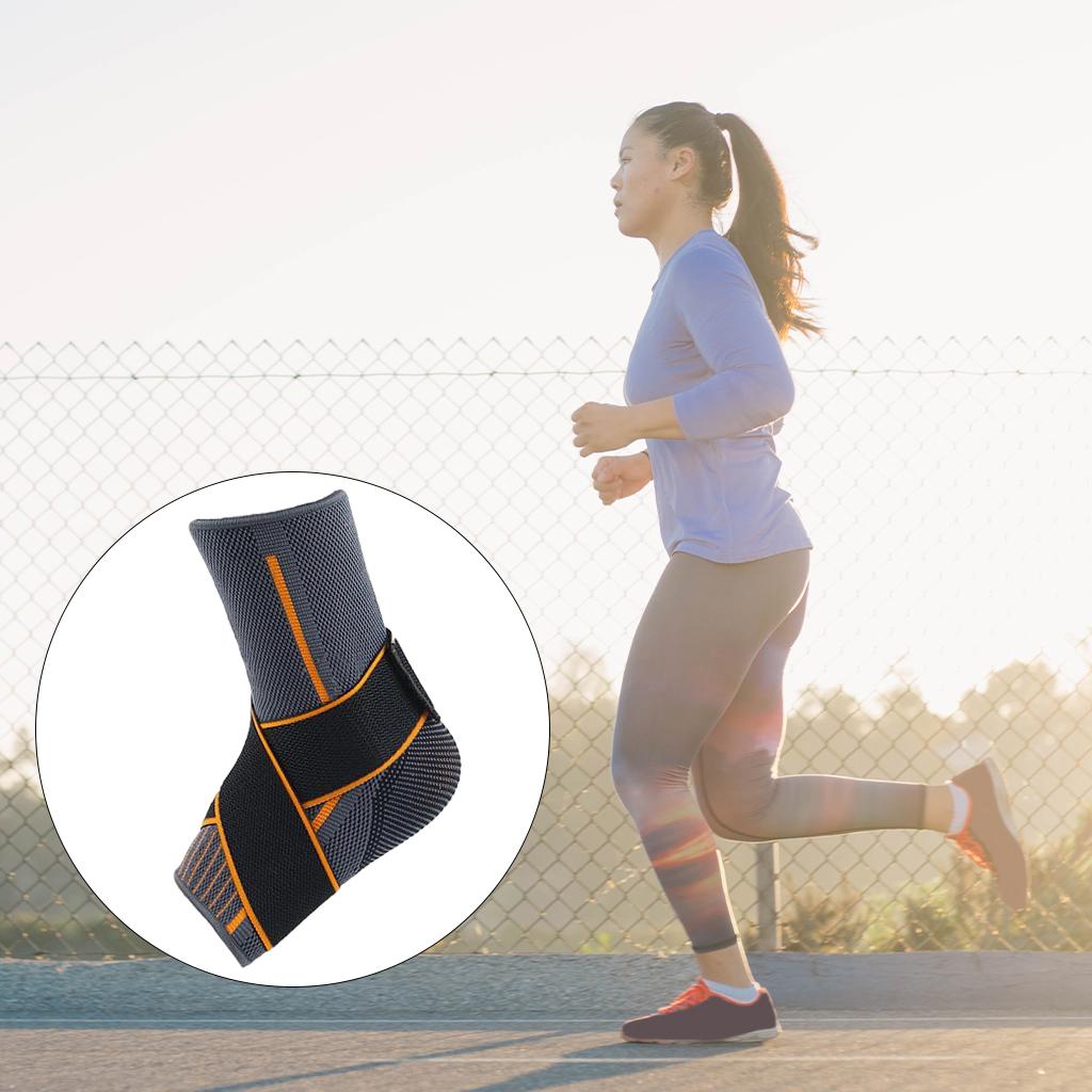 Adjustable Ankle Support Brace Elastic Foot Protection for Sports L 40-45