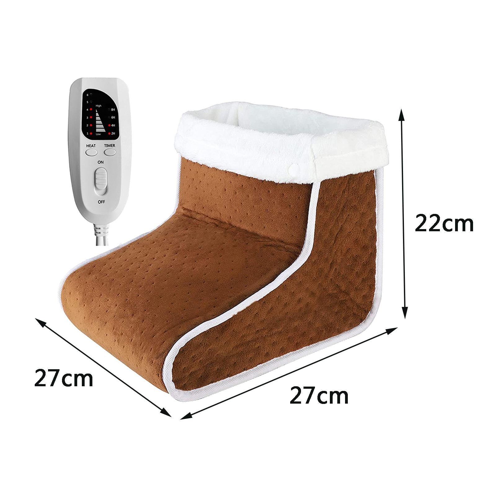 1PC Electric Foot Warmer Feet Heater With 6 Temperature Settings Washable