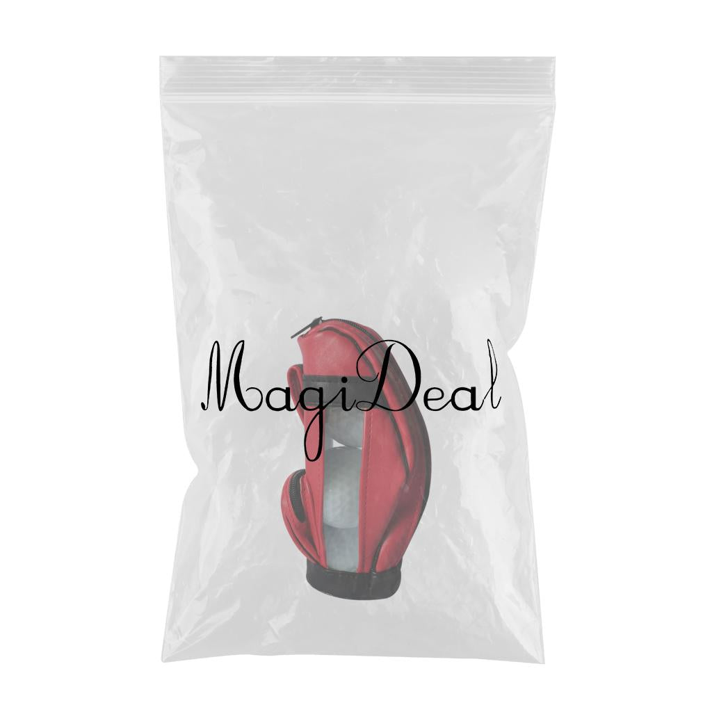 Golf Balls Bag PU Leather Universal for Men Sport Sports Gym Drawstring Bags Red 3Pcs Ball
