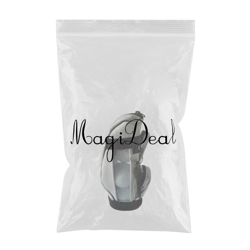 Golf Balls Bag PU Leather Universal for Men Sport Sports Gym Drawstring Bags White 3Pcs Ball