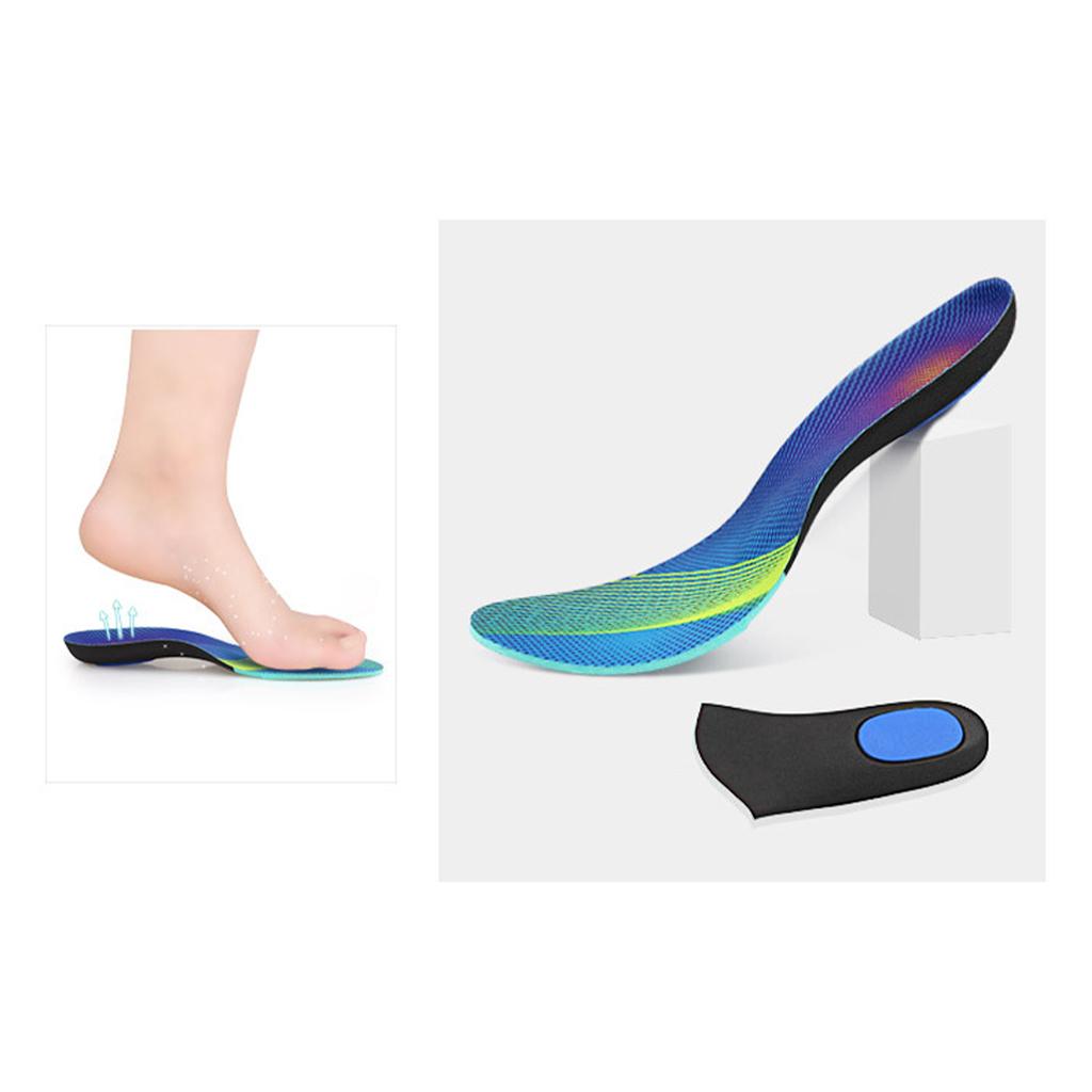 Orthotic Insoles Arch Support Cushioned for Flat Feet Foot Soreness Unisex L