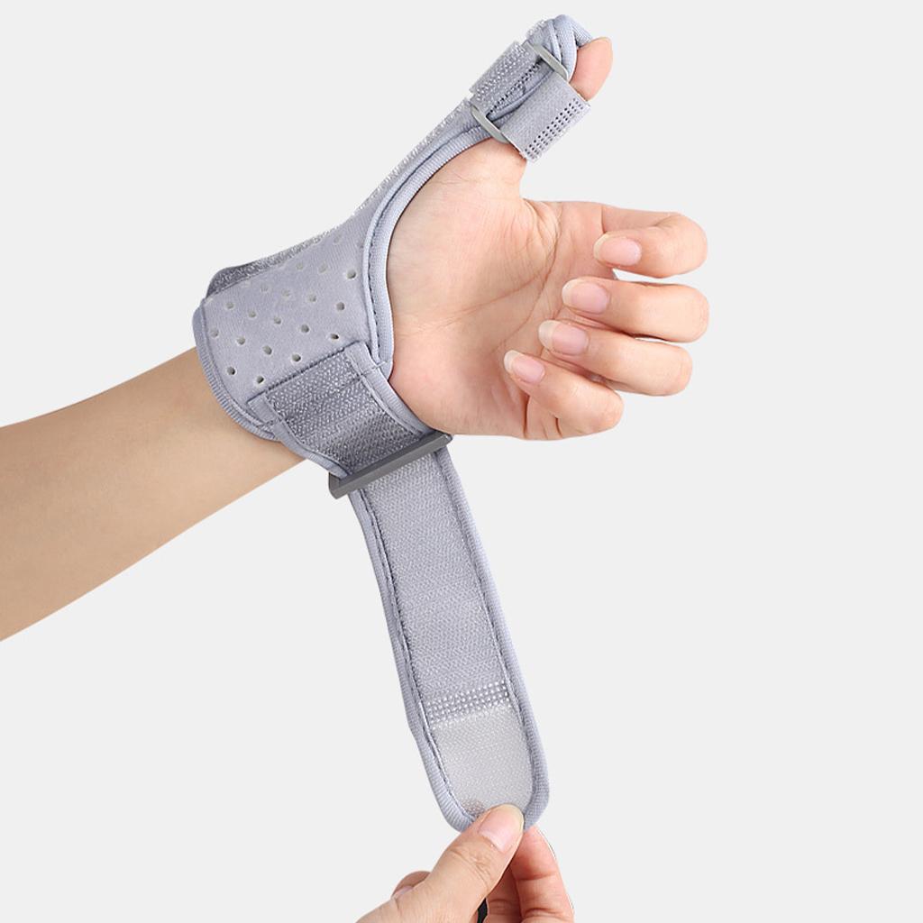 Thumb Stabilizer Universial Holder for Knuckle Sprains Left Right Hand Gray