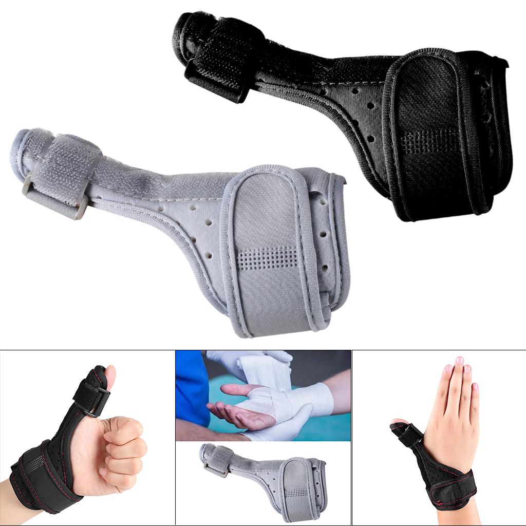 Thumb Stabilizer Universial Holder for Knuckle Sprains Left Right Hand Gray