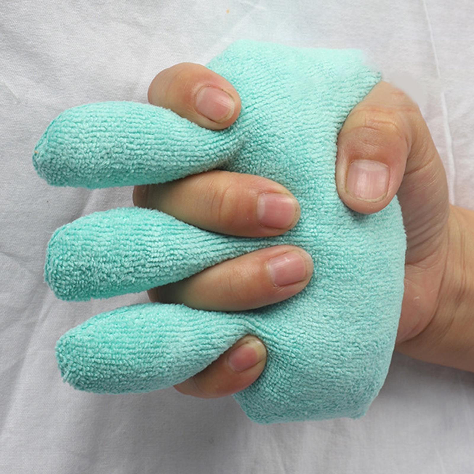 Fingers Separation Cushion Easy Dry Absorpt Flexible for Bedridden  Green