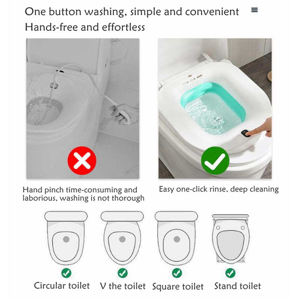 Sitz Bath for Toilet Electric Bathroom for Pregnant Women with Flusher