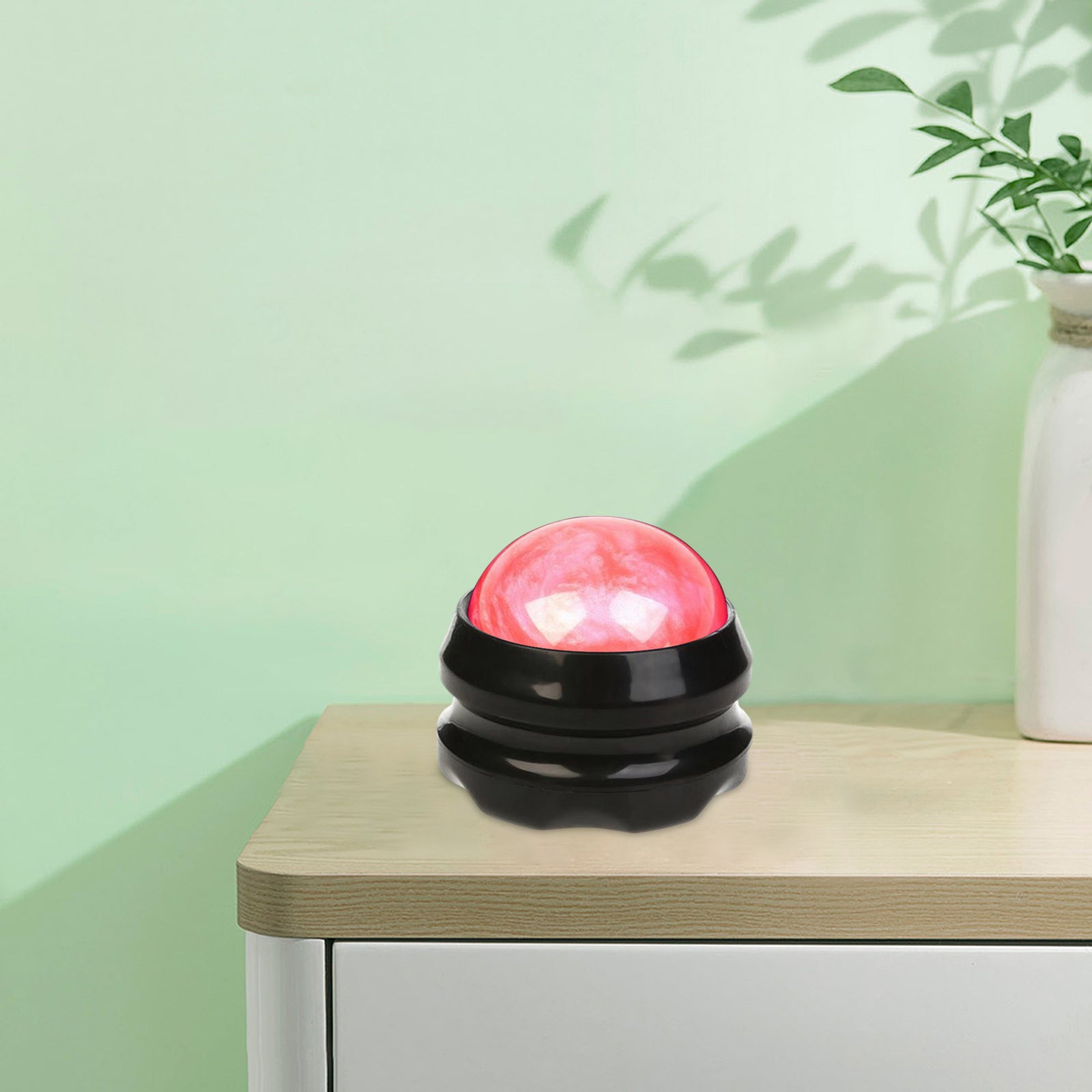 PP Manual Massage Roller Ball for Pain Relieving Relaxation Back Body Pink