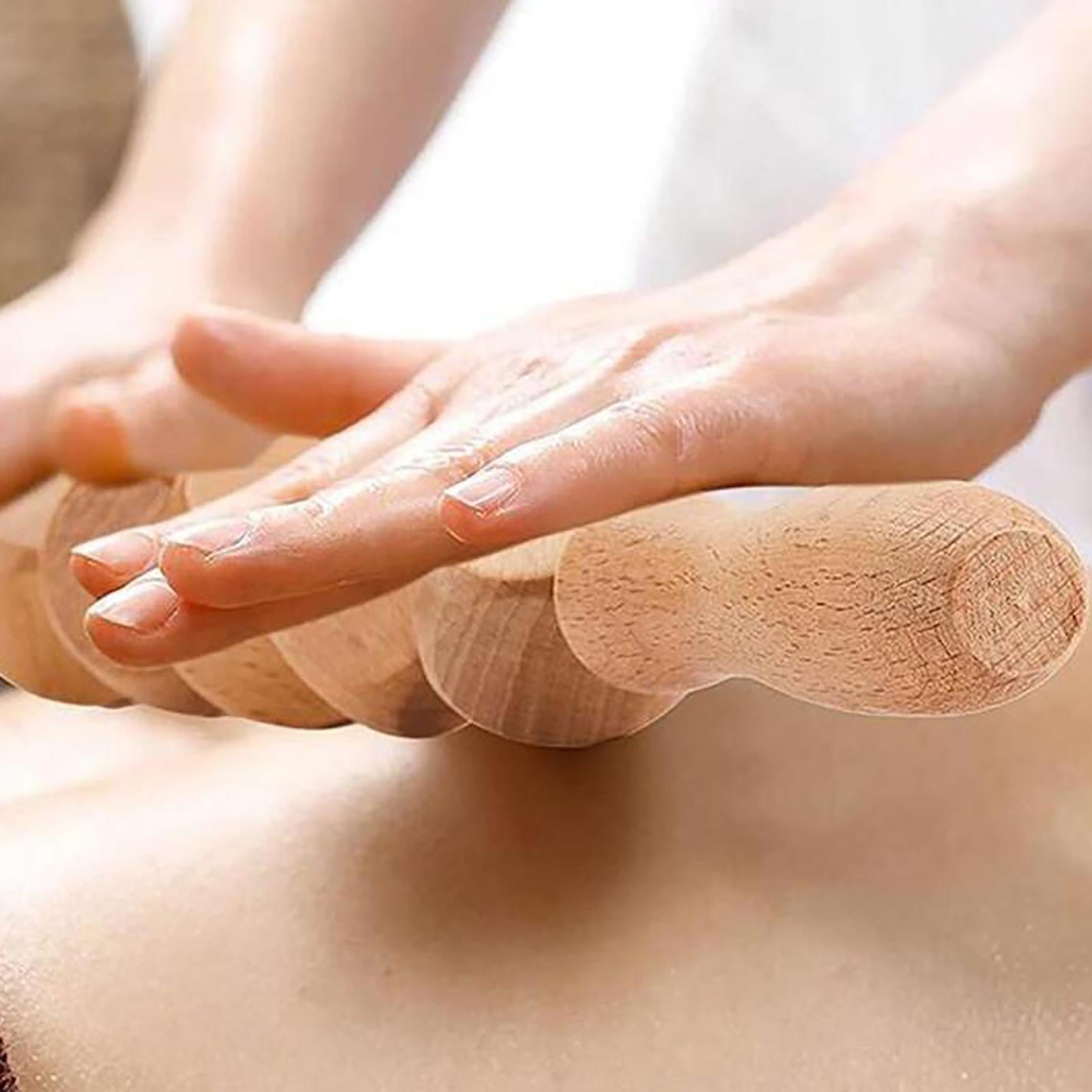 Wood Therapy Massage Tool Manual Body Sculpting Beech for Neck Back Women