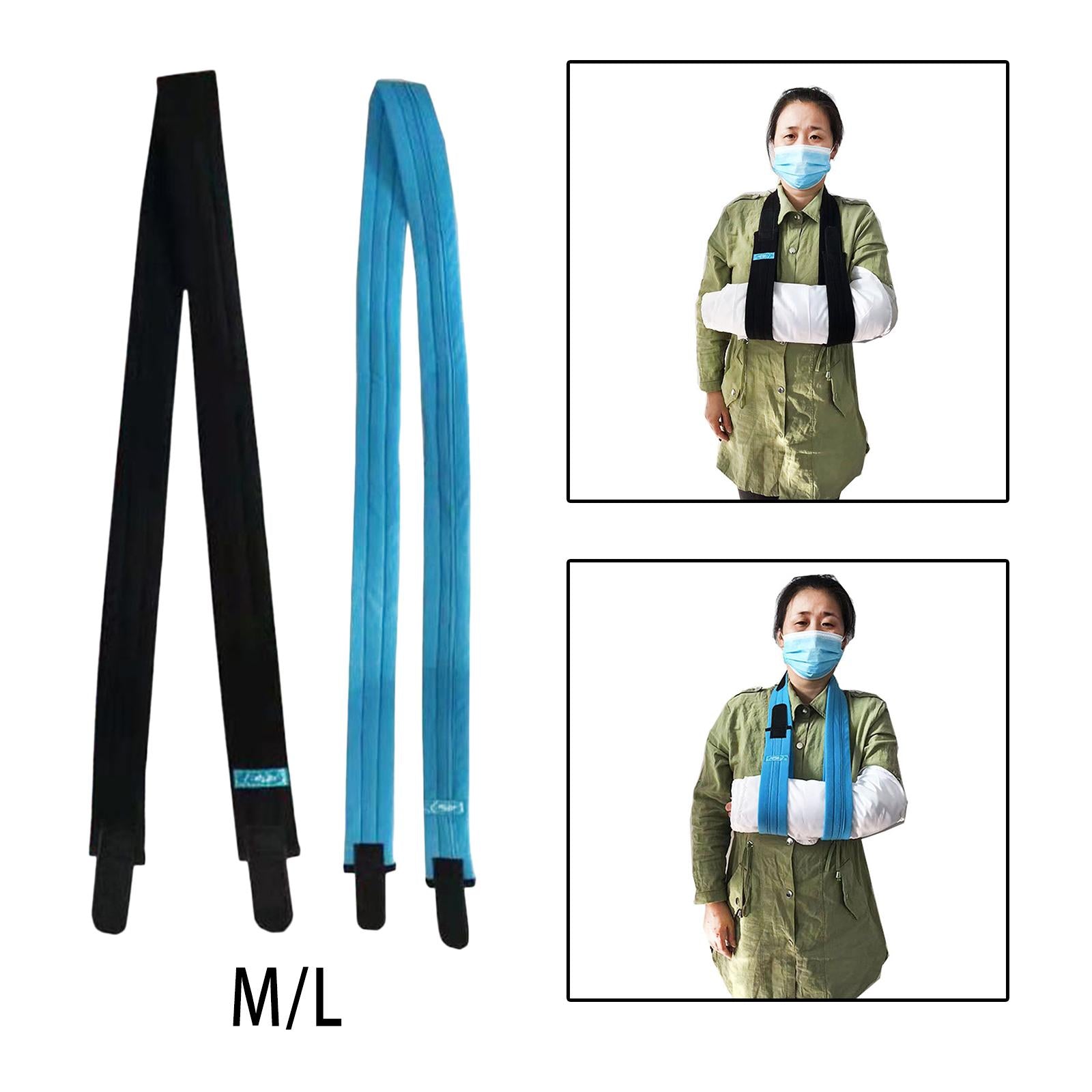 Arm Sling Lightweight Left or Right Arm Simple for Sprains Men Women Kids M  Blue