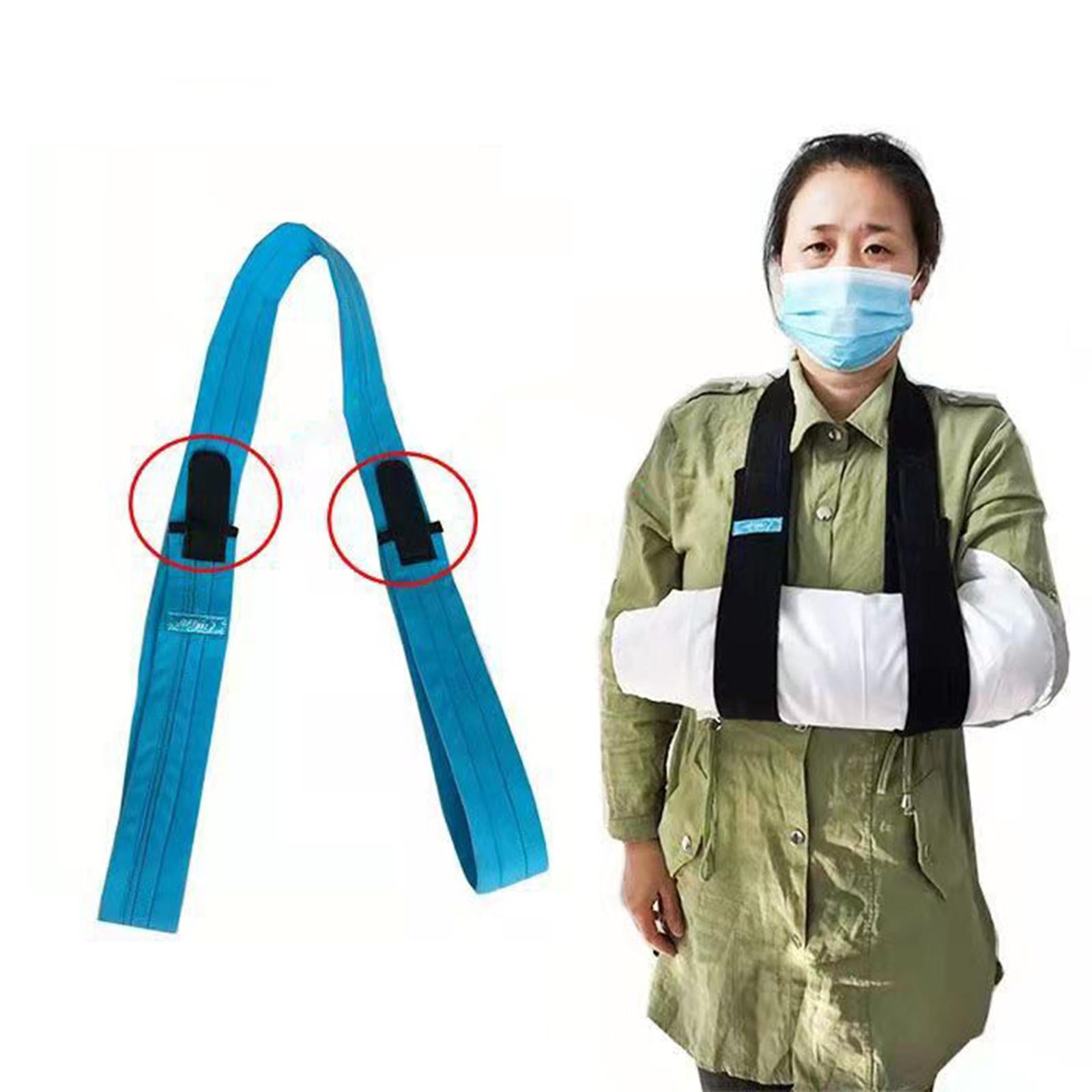 Arm Sling Lightweight Left or Right Arm Simple for Sprains Men Women Kids L  Black