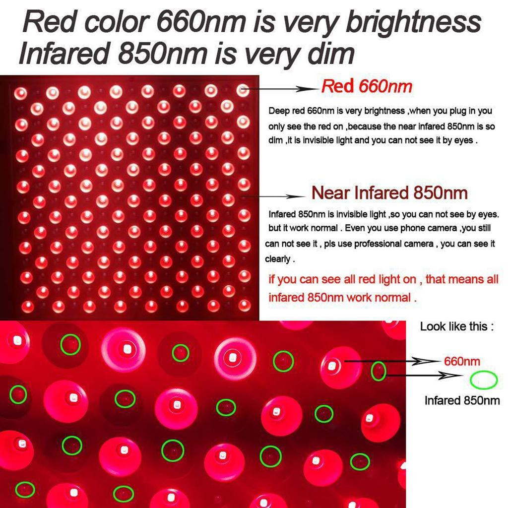 660/850nm Anti Aging Beauty Lamp Red Near Infrared LED Therapy Light Panel