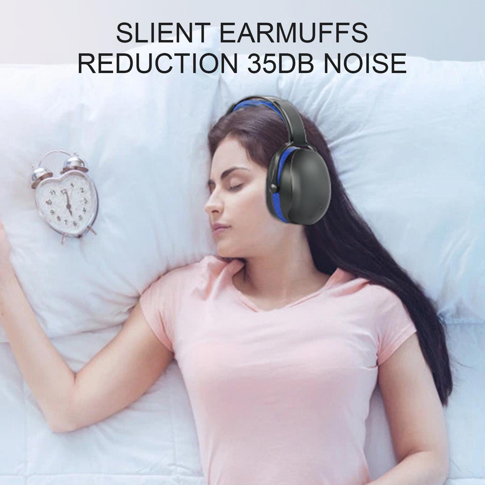 Hearing Protection Safety Ear Muffs Noise Cancelling for Sleeping Blue